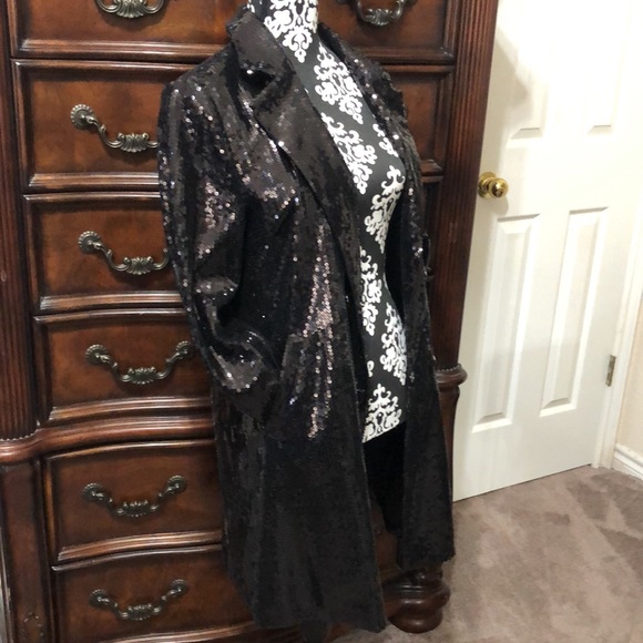 Womens Black Sequence Jacket - Picture 3 of 4
